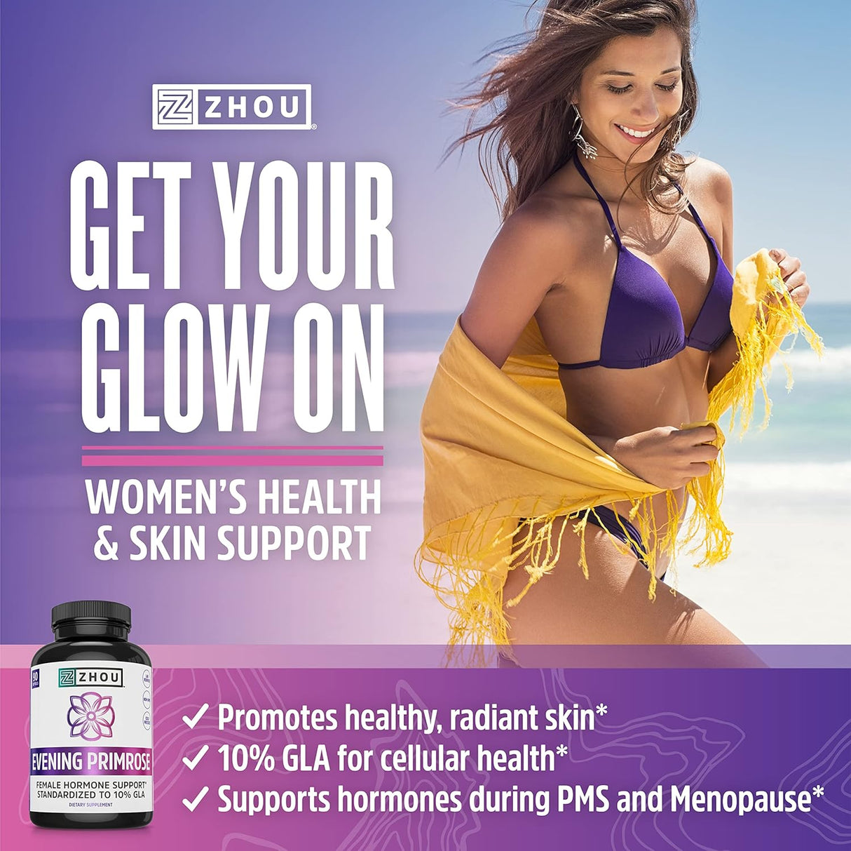 Suplemento Cápsulas de aceite de onagra, apoya el equilibrio