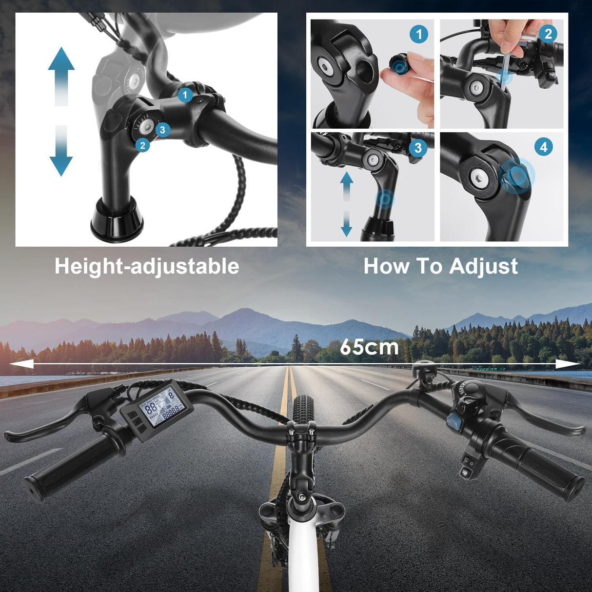 Bicicleta eléctrica ANCCHER 26, 500W, 60 millas, modelo 2023