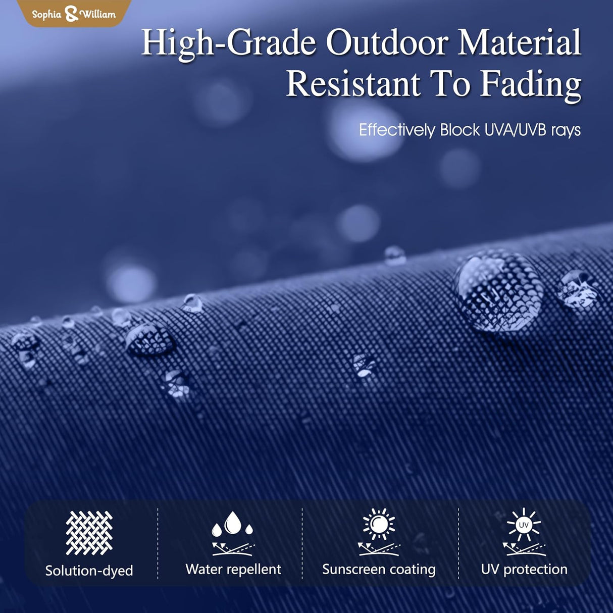 Sombrilla Doble Lado Sophia & William 13ft, Protección UV 99%