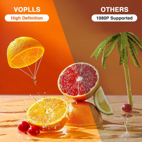 Proyector Mini VOPLLS 1080P, Zoom 50%, Compatible HDMI