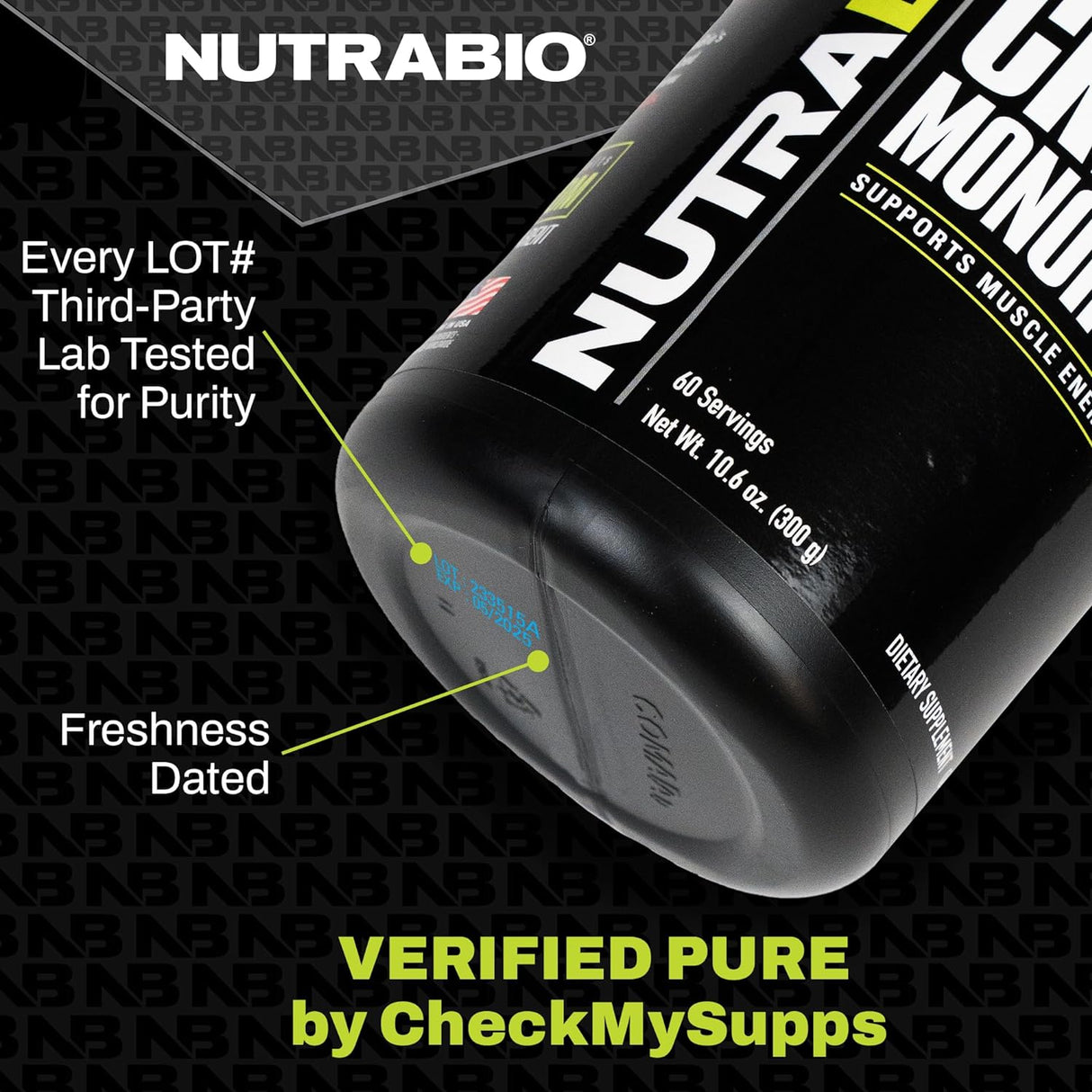 Suplemento NutraBio PRE Entrenamiento V5 de fresa y limón
