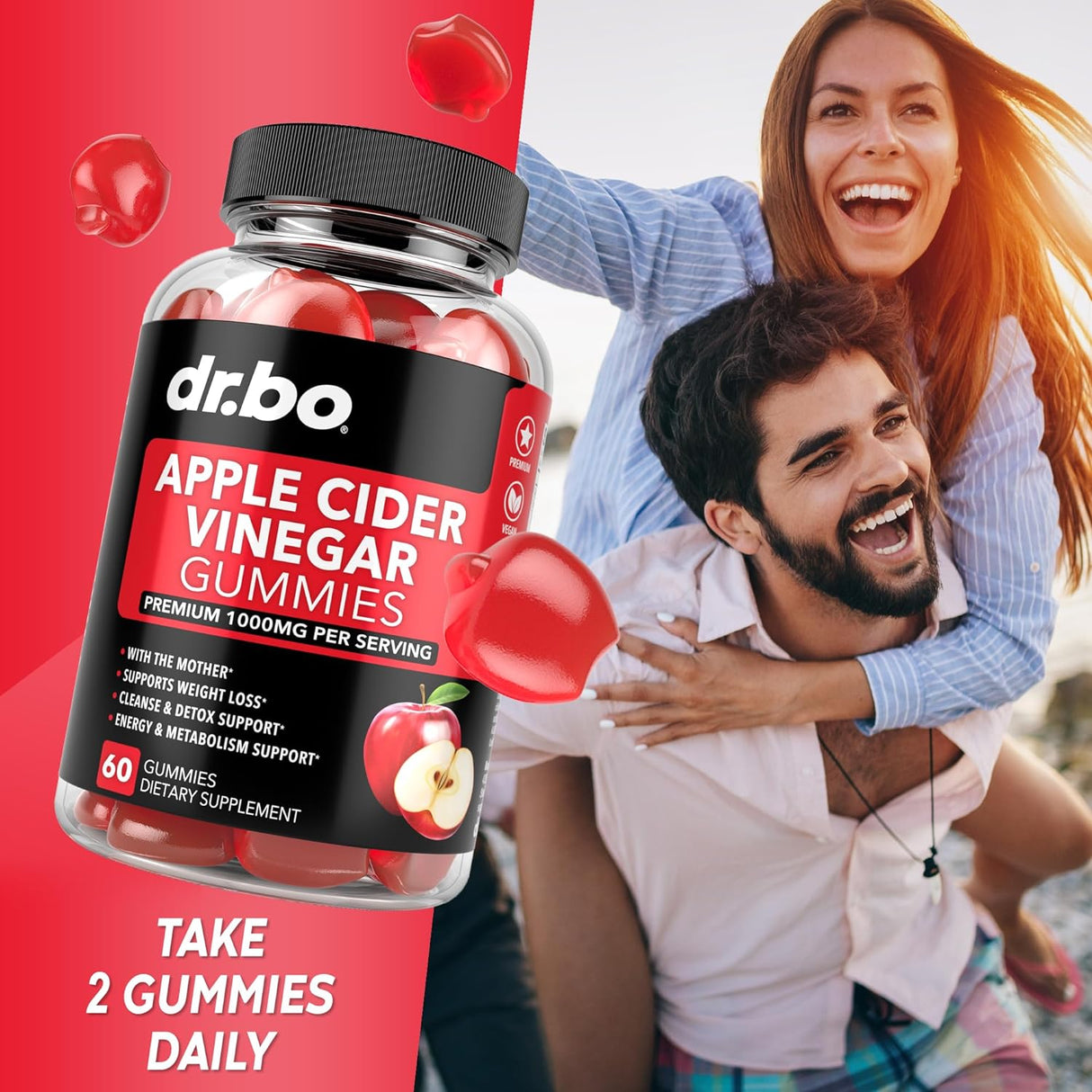 Gomitas de vinagre de sidra de manzana desintoxicación