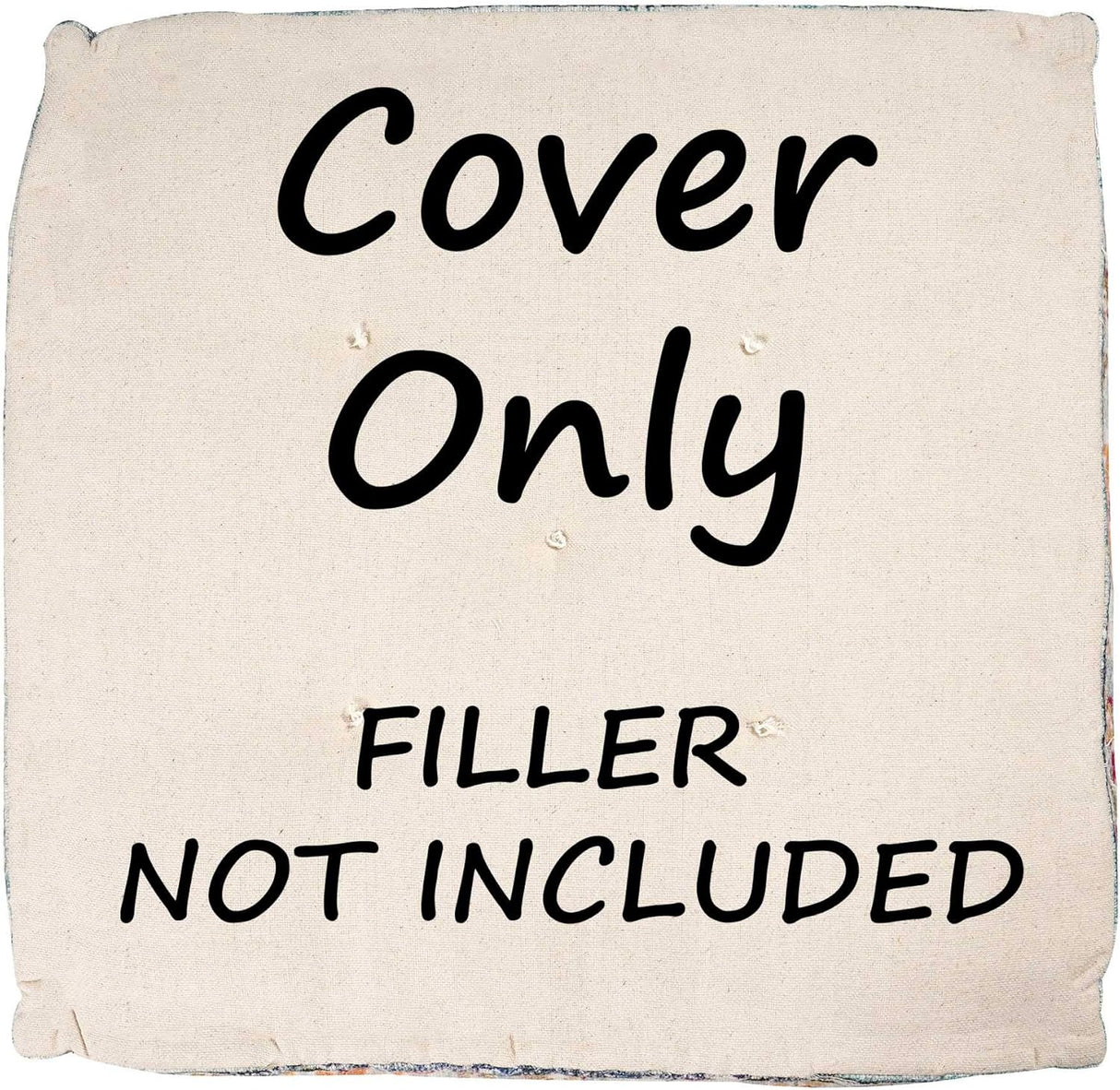 Mandala Life ART Funda de cojín de suelo con decoración bohemia verde azulado, 24 x 8 pulgadas, puf cuadrado marroquí, otomano de algodón estampado