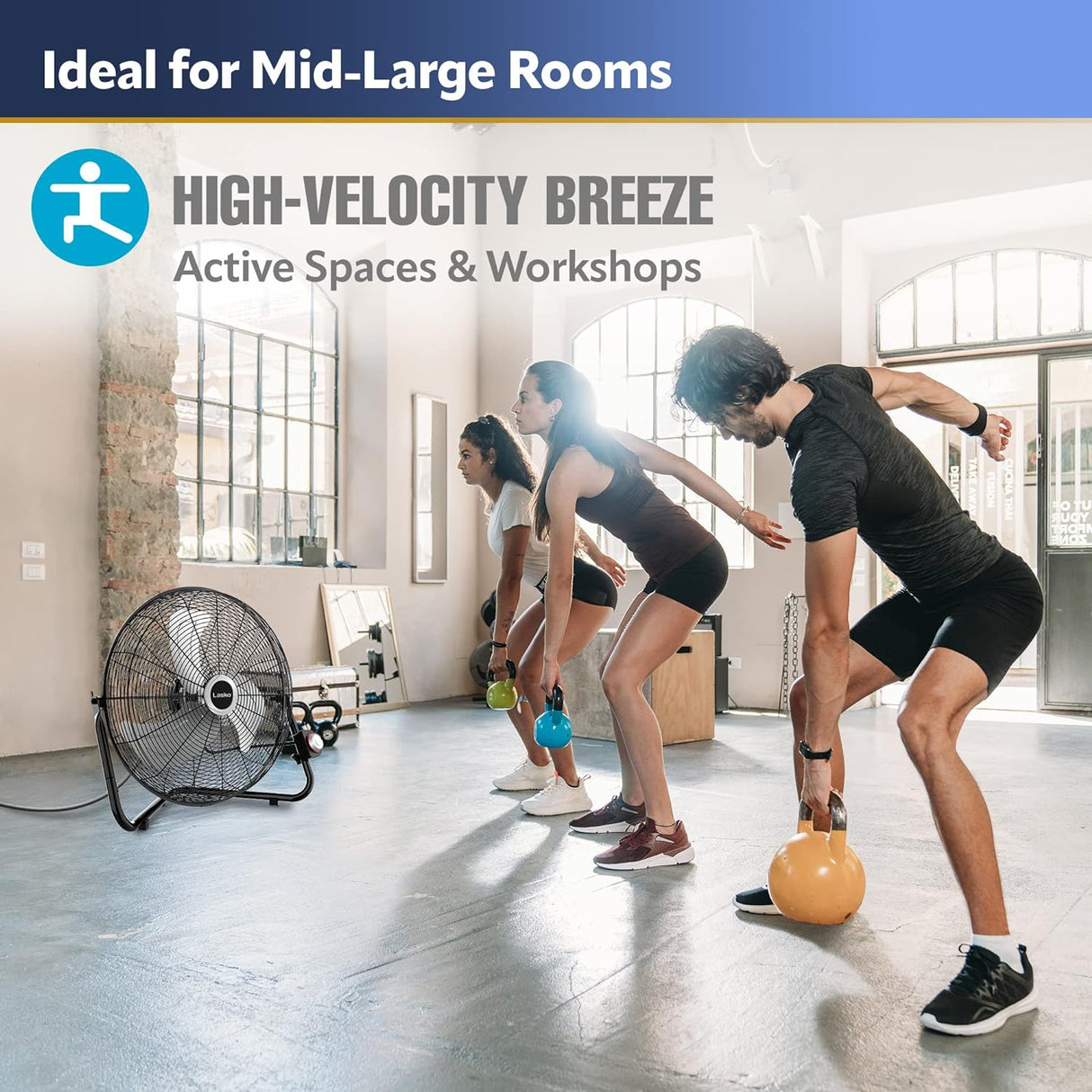 Lasko Ventilador de Alta Velocidad, Montaje Rápido, 2264QM