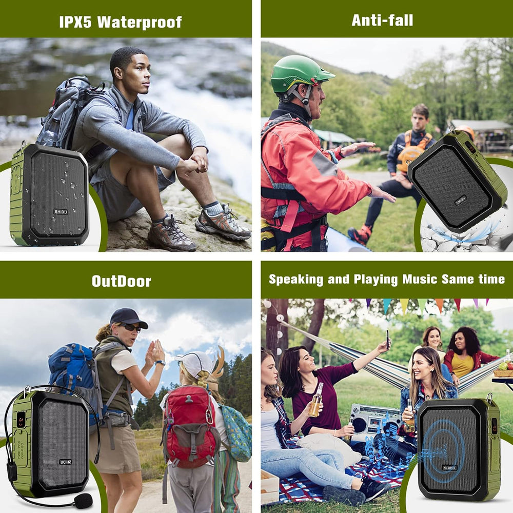 Amplificador de Voz Portátil 18W Micrófono Batería 4400mAh