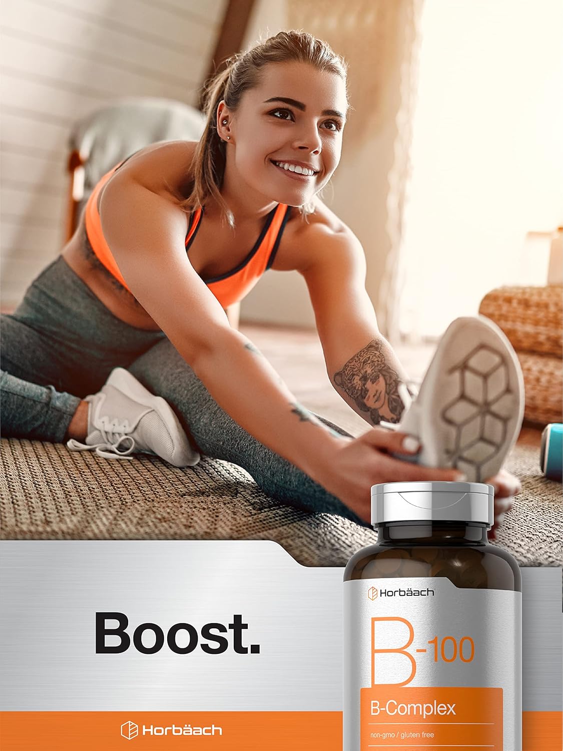 Suplemento Complejo de vitamina B-100 300 comprimidos