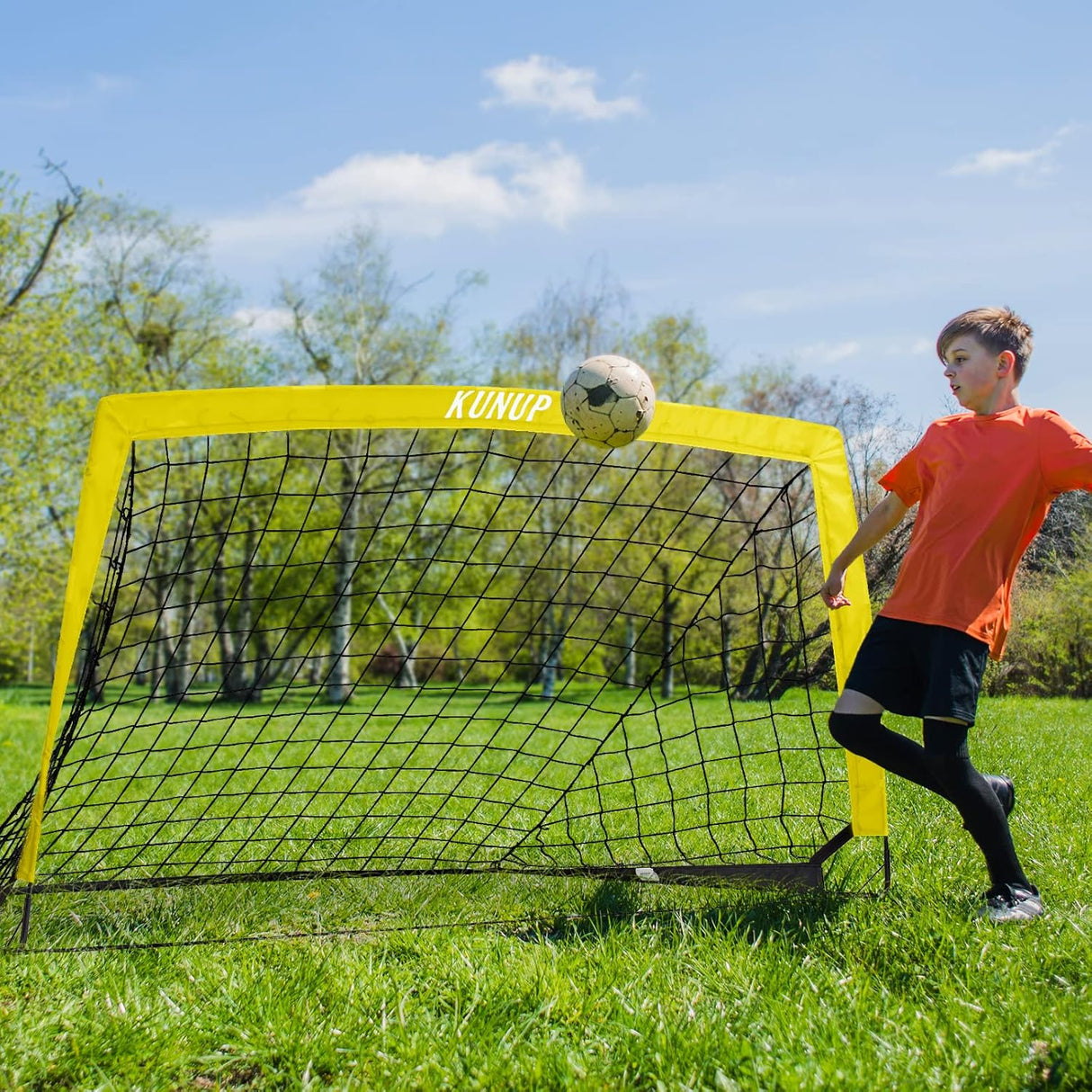 Porteria grande portátil para juegos en el patio