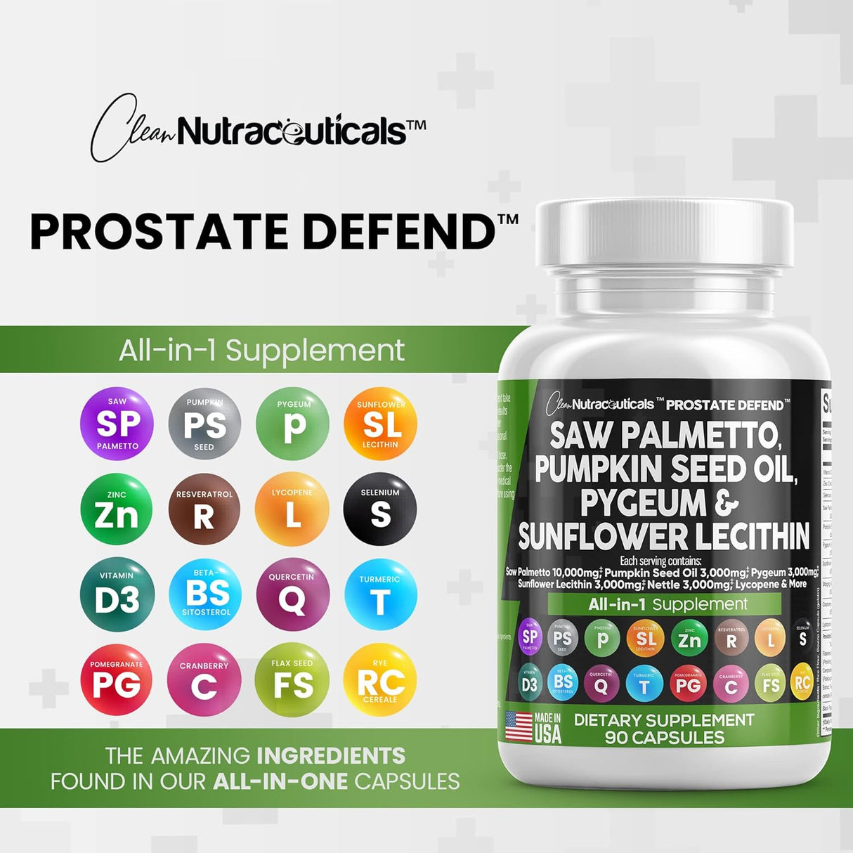 Suplemento Clean Nutraceuticals Saw Palmetto 10000 mg