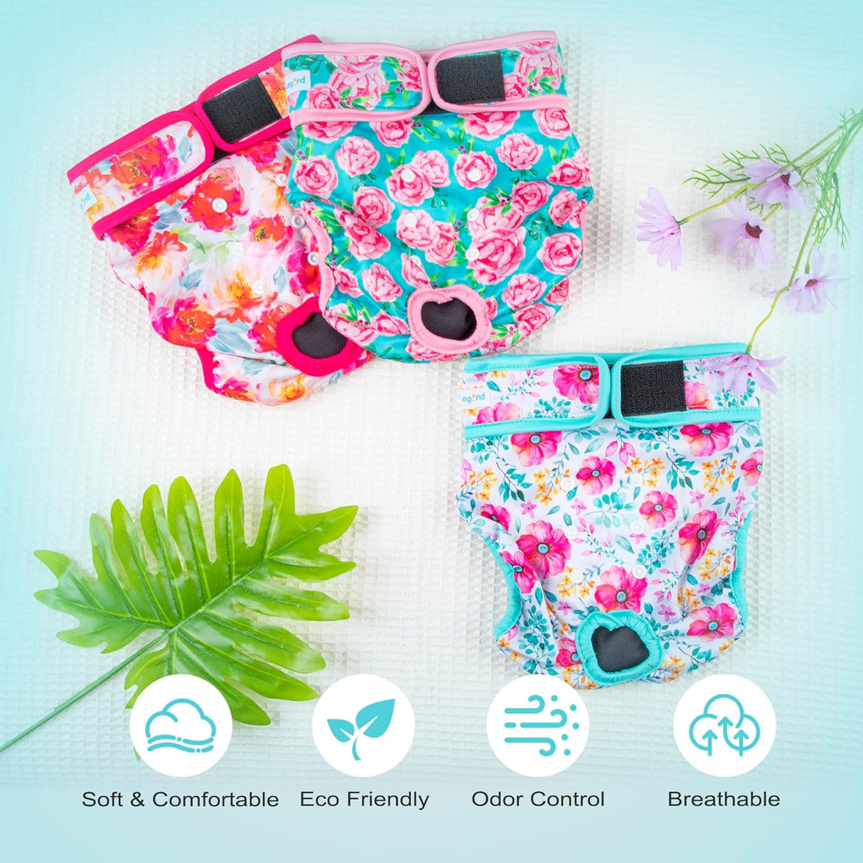 Paw Legend Pañales lavables y reutilizables para perras (3 unidades, XS)