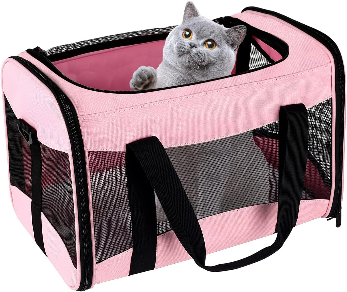 Transportadora para Gatos y Perros, Aprobada, Mediana, Rosa