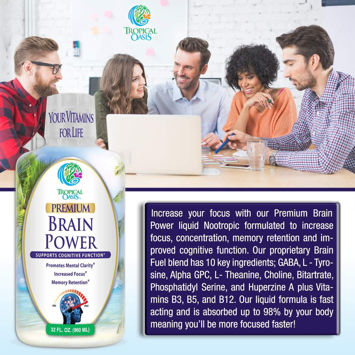 Suplementos Alimenticios neotrópico líquido claridad mental