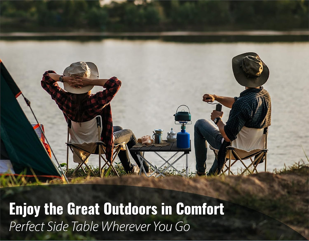Mesa de Camping Plegable Ligera, Mesa Lateral para Playa