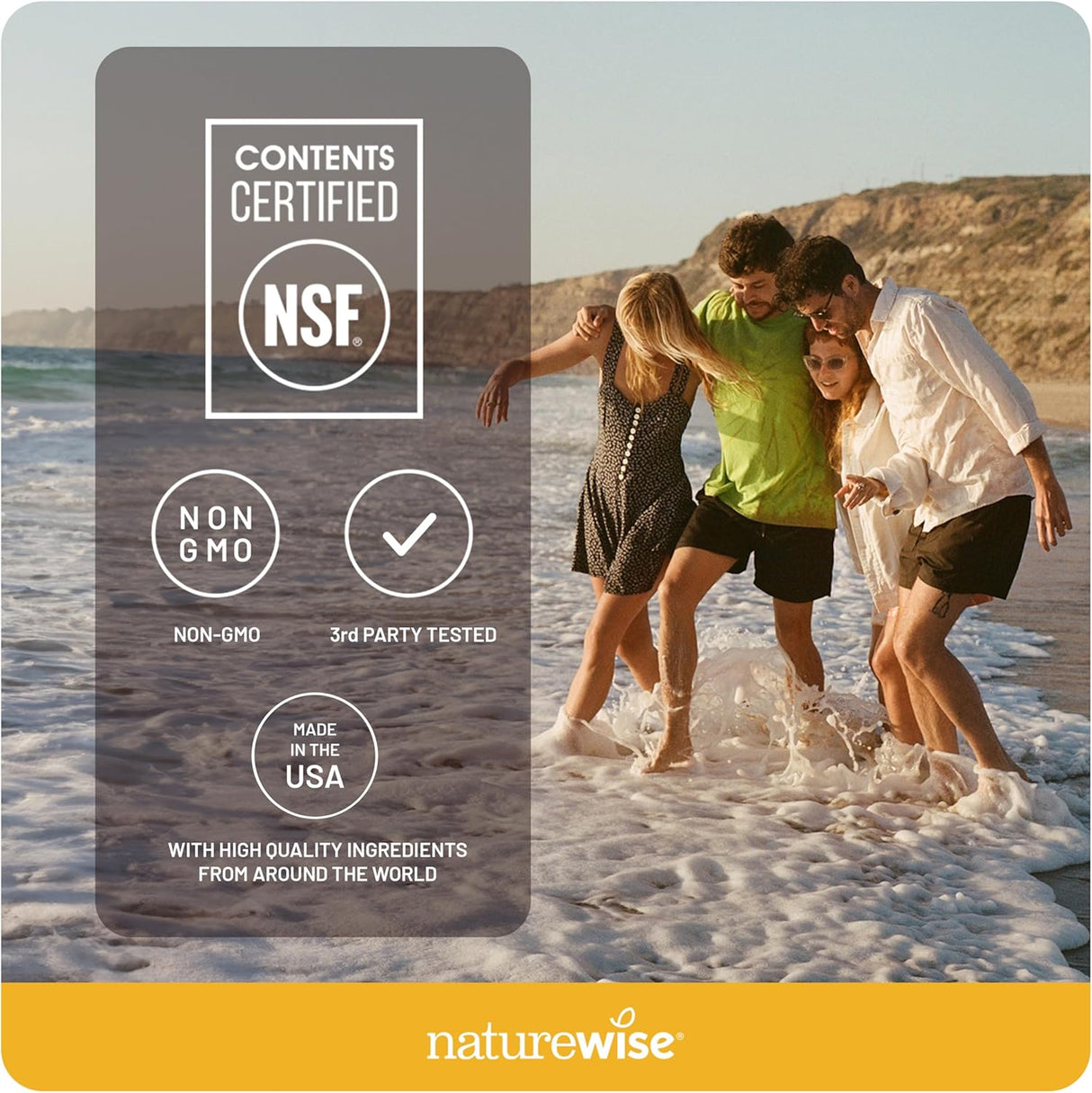 Vitamin D3 5000iu NatureWise, Función Muscular y Inmunidad, 200 Softgels