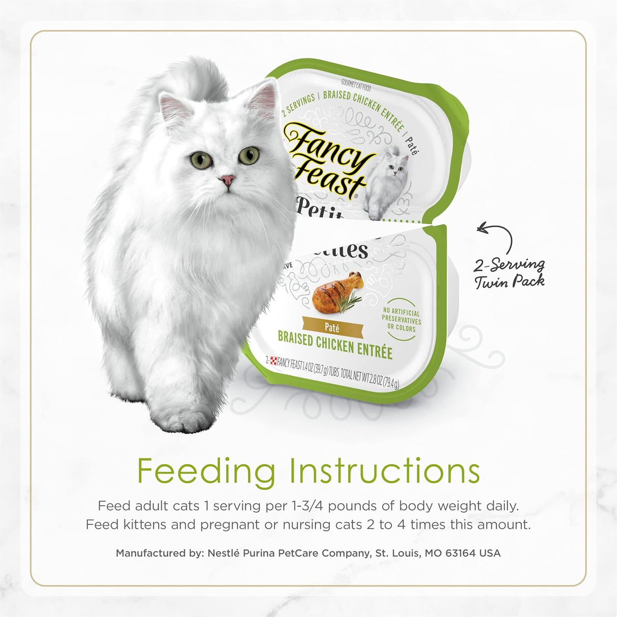Comida Húmeda para Gatos Purina Fancy Feast, Pollo en Taza 2.8 oz