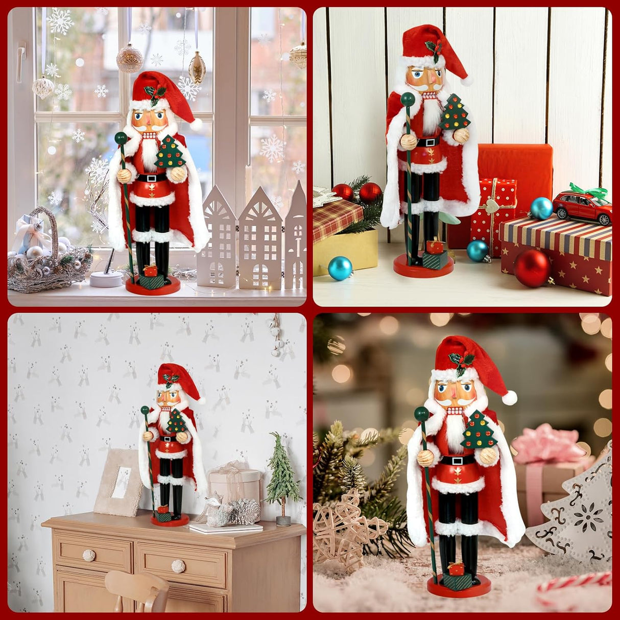 Figuras de Navidad - Decoraciones de Madera - 14 Pulgadas - Set