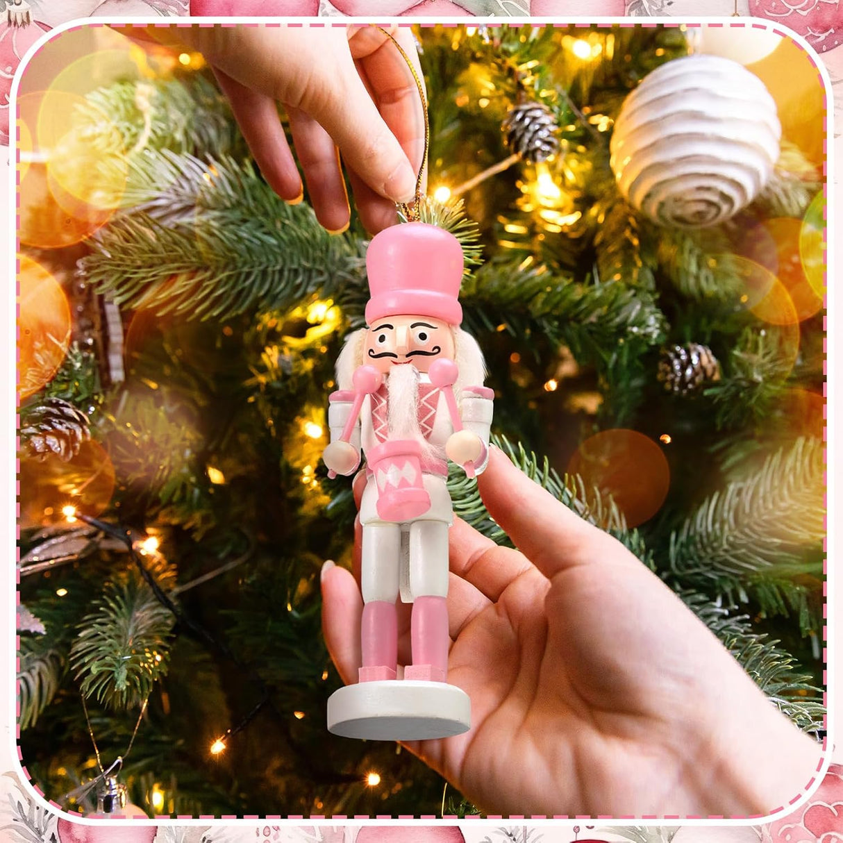15 Piezas Adornos de Navidad Soldados Nutcracker de Madera