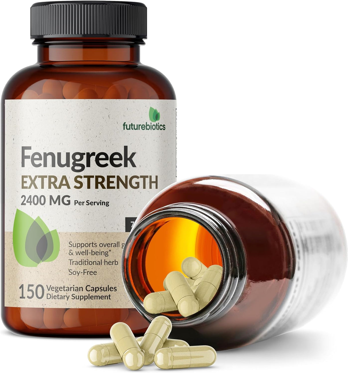 Fenogreco Extra Strength 2400 mg, 150 cápsulas vegetarianas sin OMG
