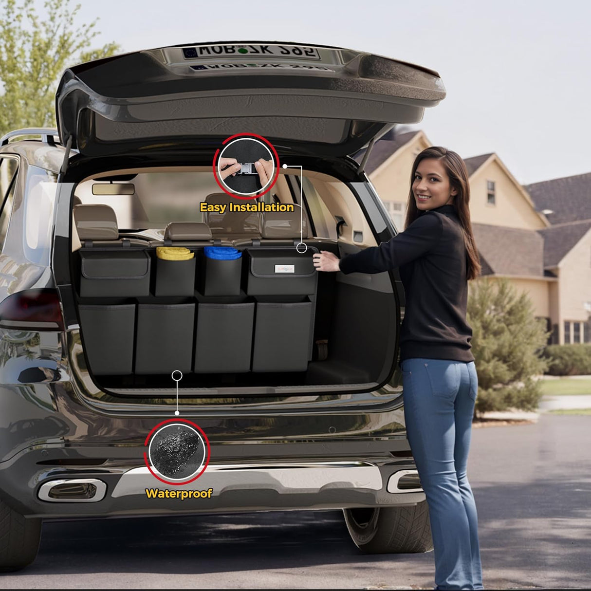 Organizador de Maletero SURDOCA, 8 Compartimentos, 2024 Upgrade