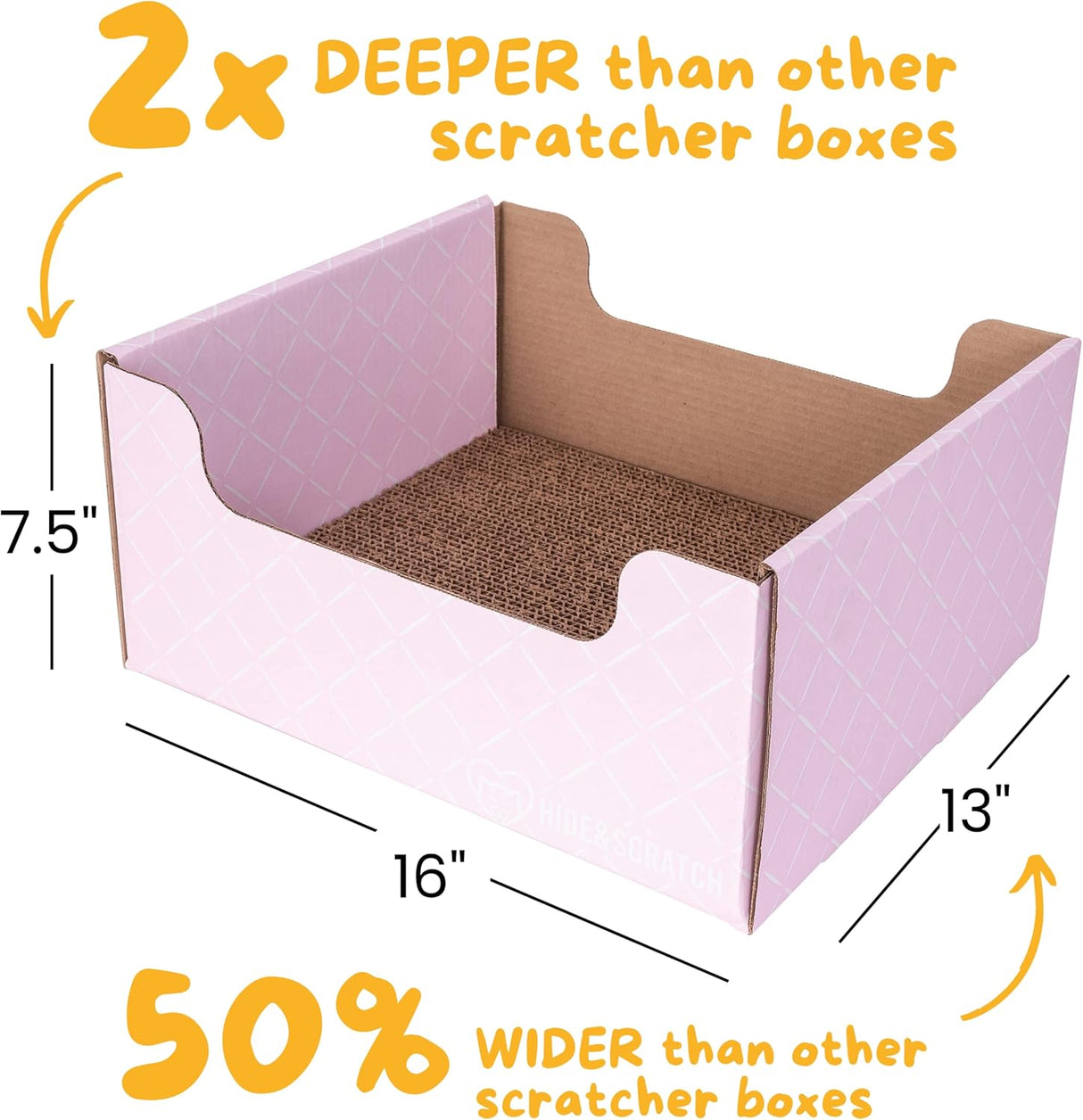 Rascador y tumbona extragrande de cartón resistente de gatos