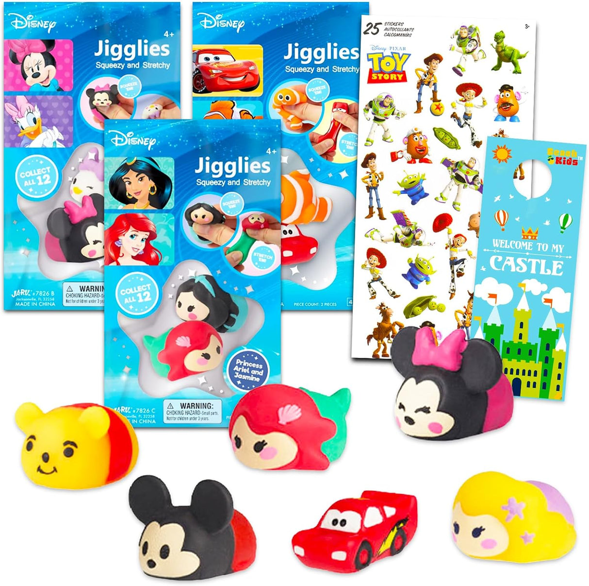 Juguetes Elásticos Disney Jigglies Mega Pack para Niños
