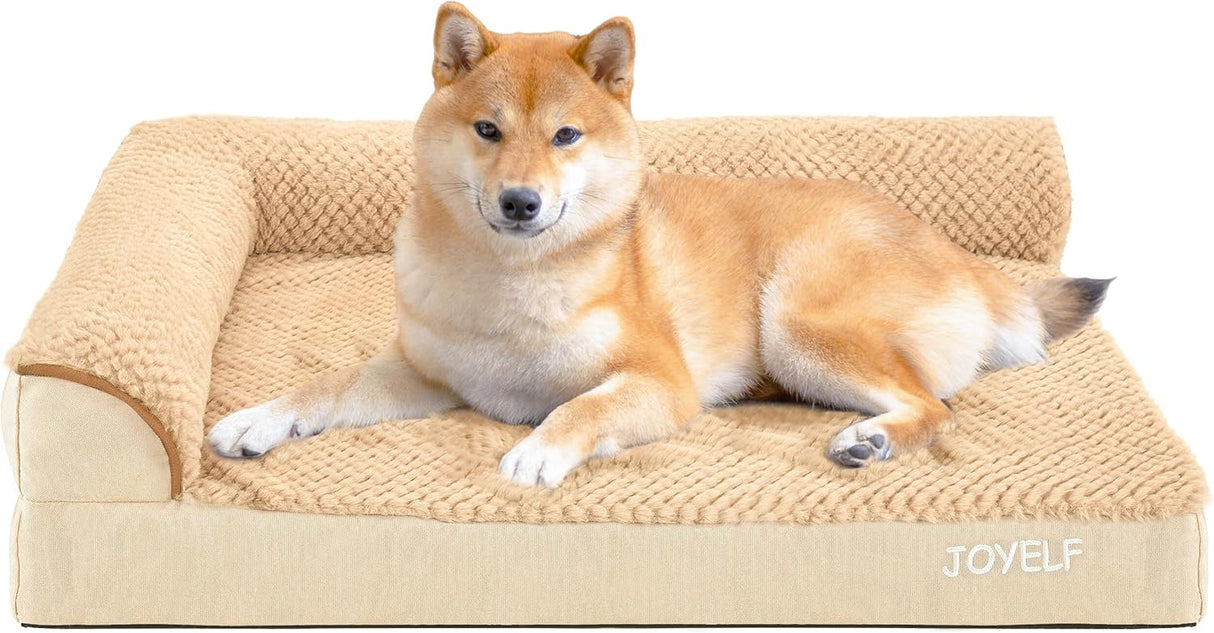 Cama ortopédica para perros medianos JOYELF, sofá L, lavable