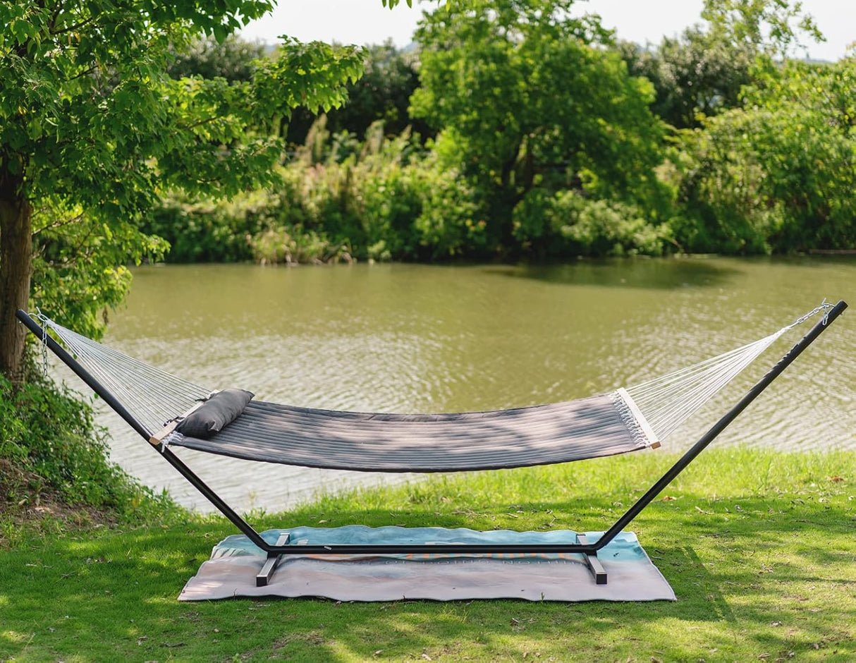 Hamaca Doble 12 FT Lazy Daze, con barra, 450 lbs, exterior