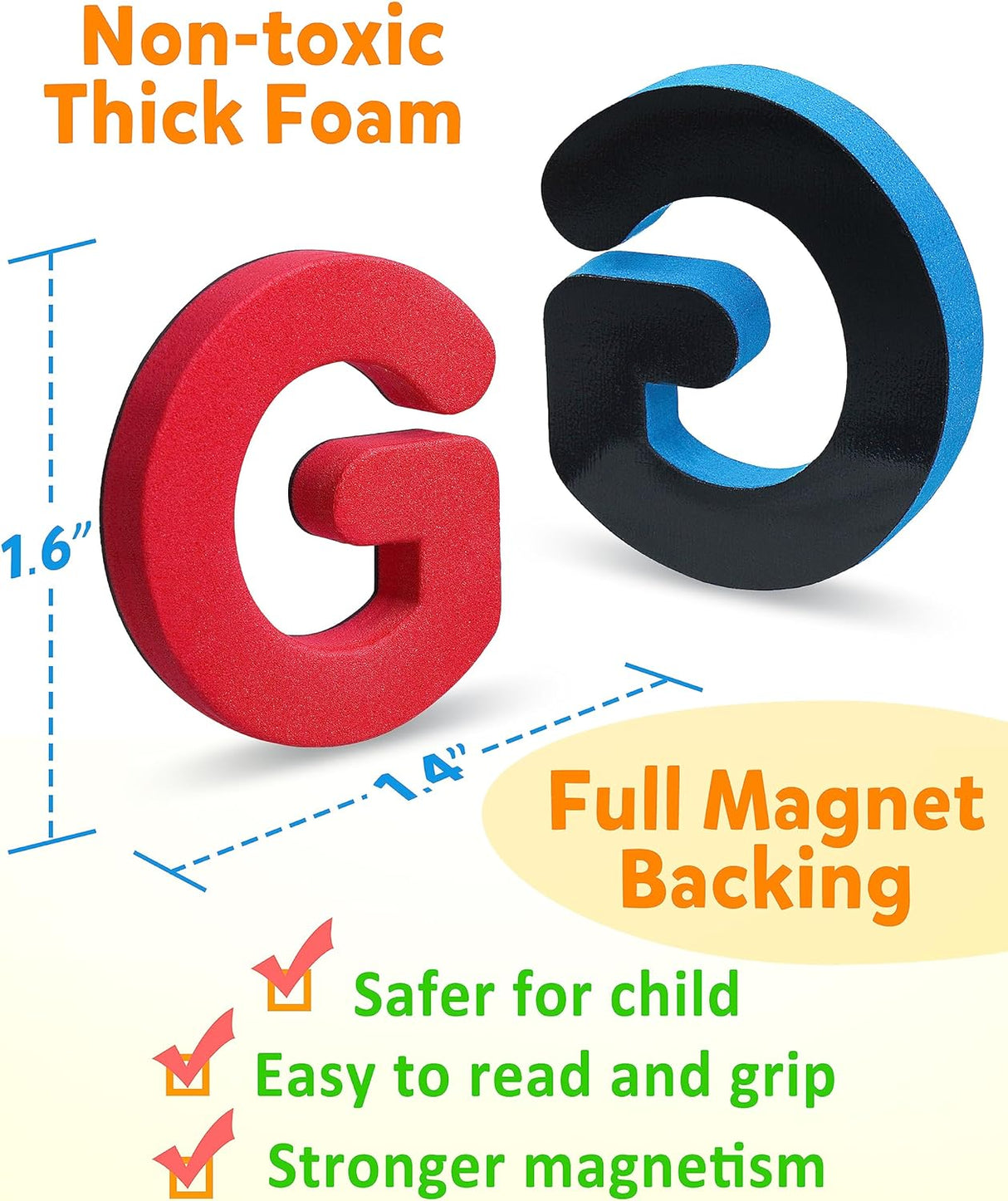 Letras Magnéticas Coogam 234 Pzs, Foam ABC, Juego Educativo