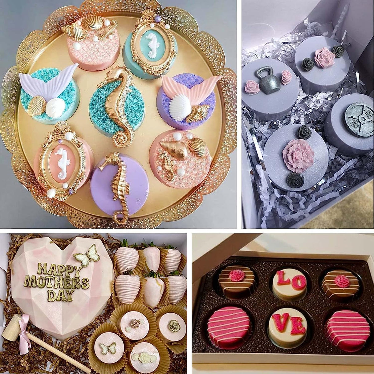 Moldes redondos de silicona para galletas y dulces