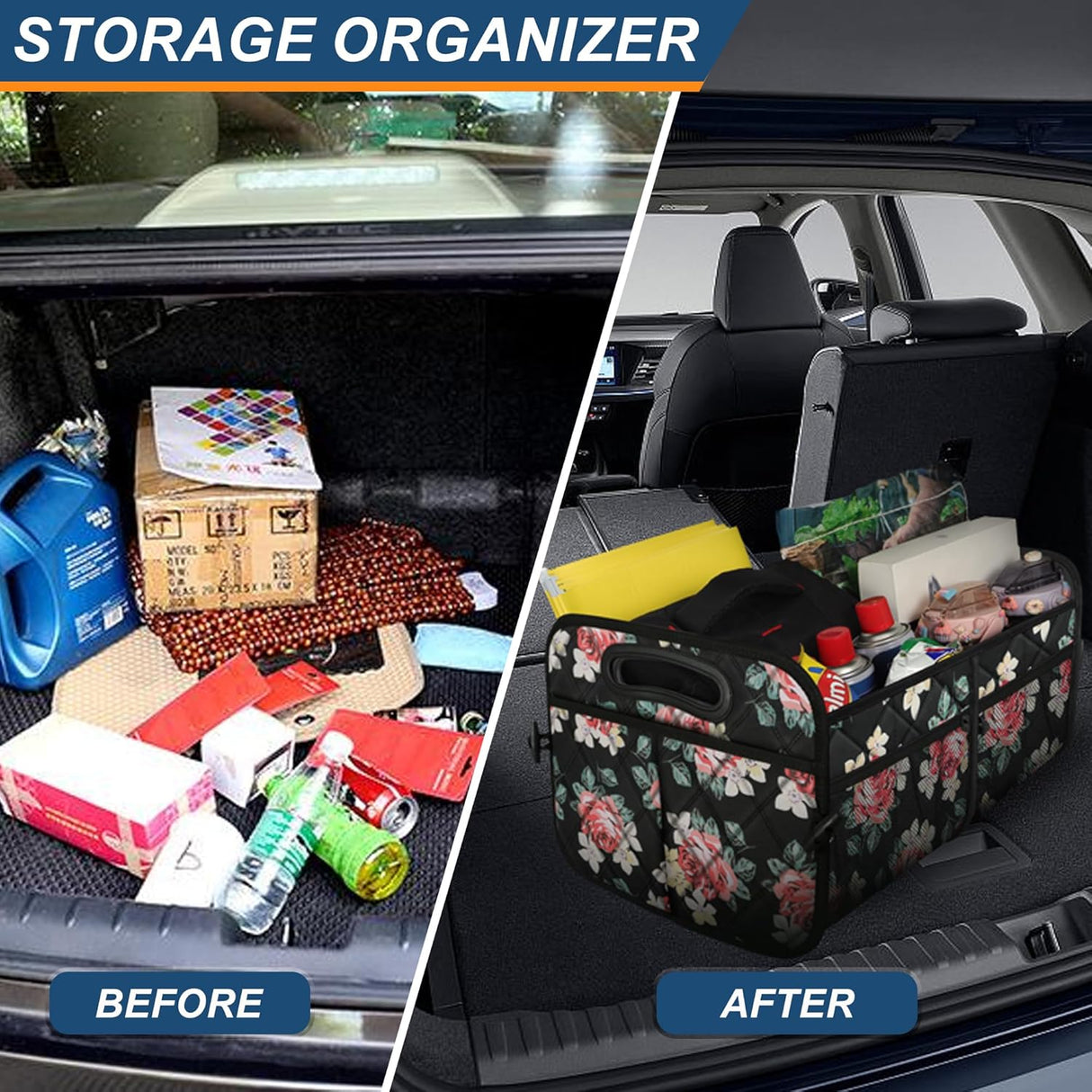 Organizador de Maletero Deosk, 6 Bolsillos, 50L, Plegable