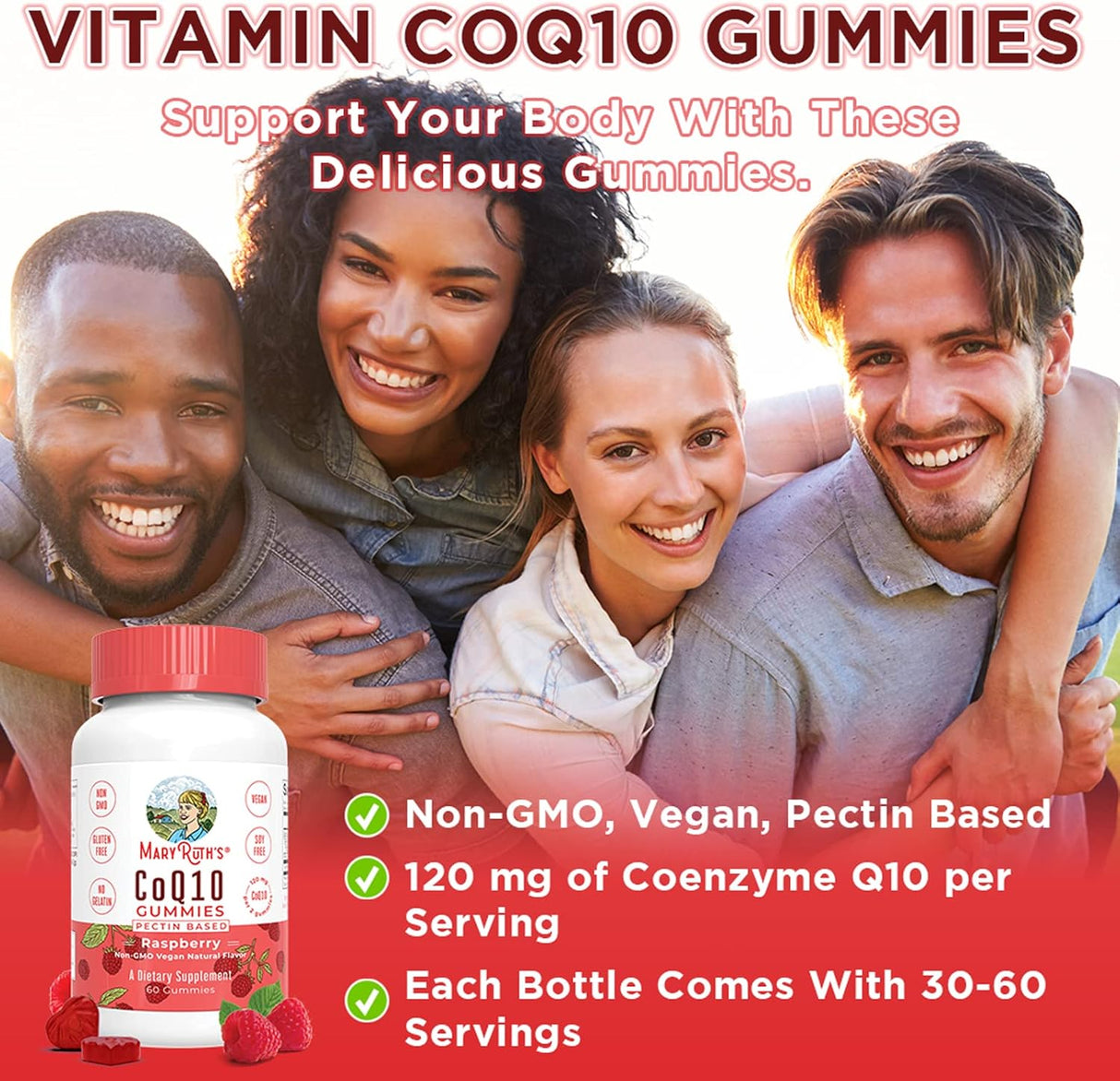 Suplementos Alimenticios CoQ10 para adultos y niños