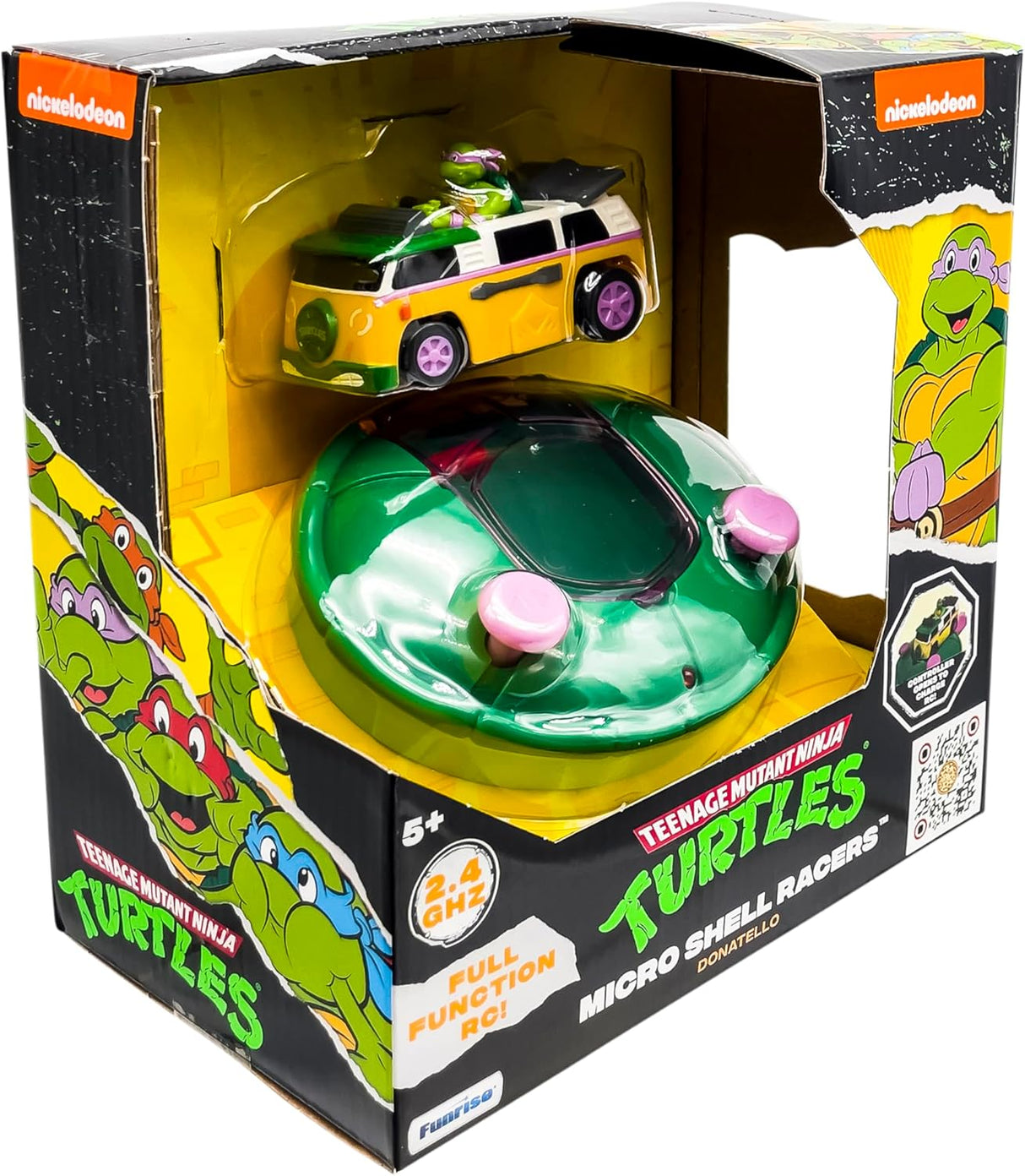 Micro Shell Racers TMNT, Control Remoto 2.4 Ghz, Donatello