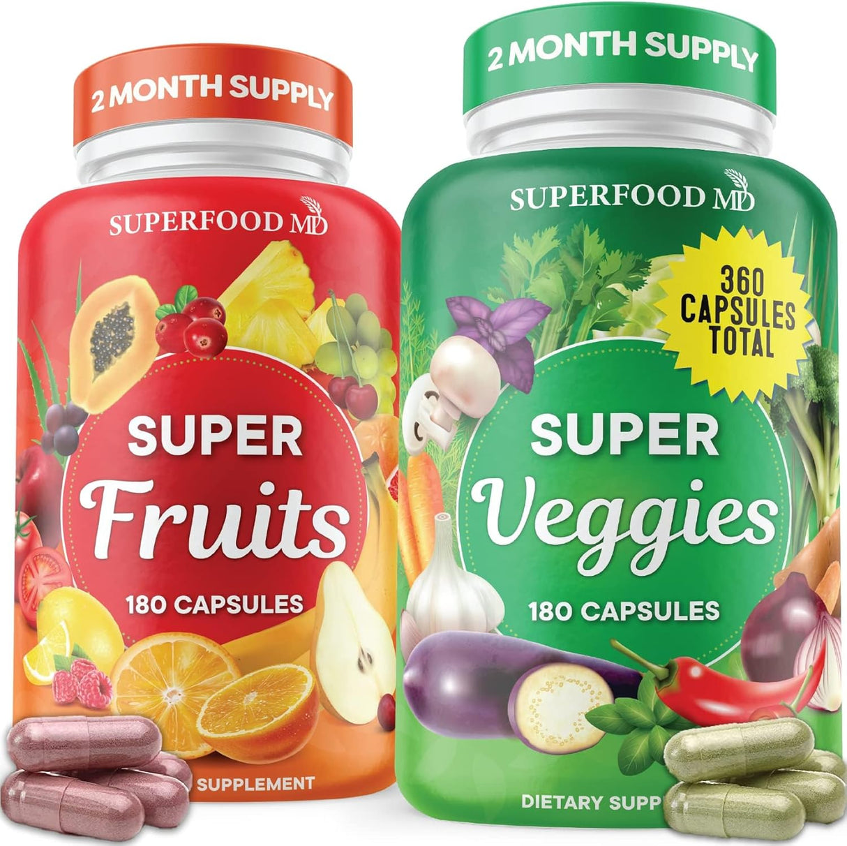 Suplemento de Frutas y Verduras, Natural Energy, 360 Cápsulas