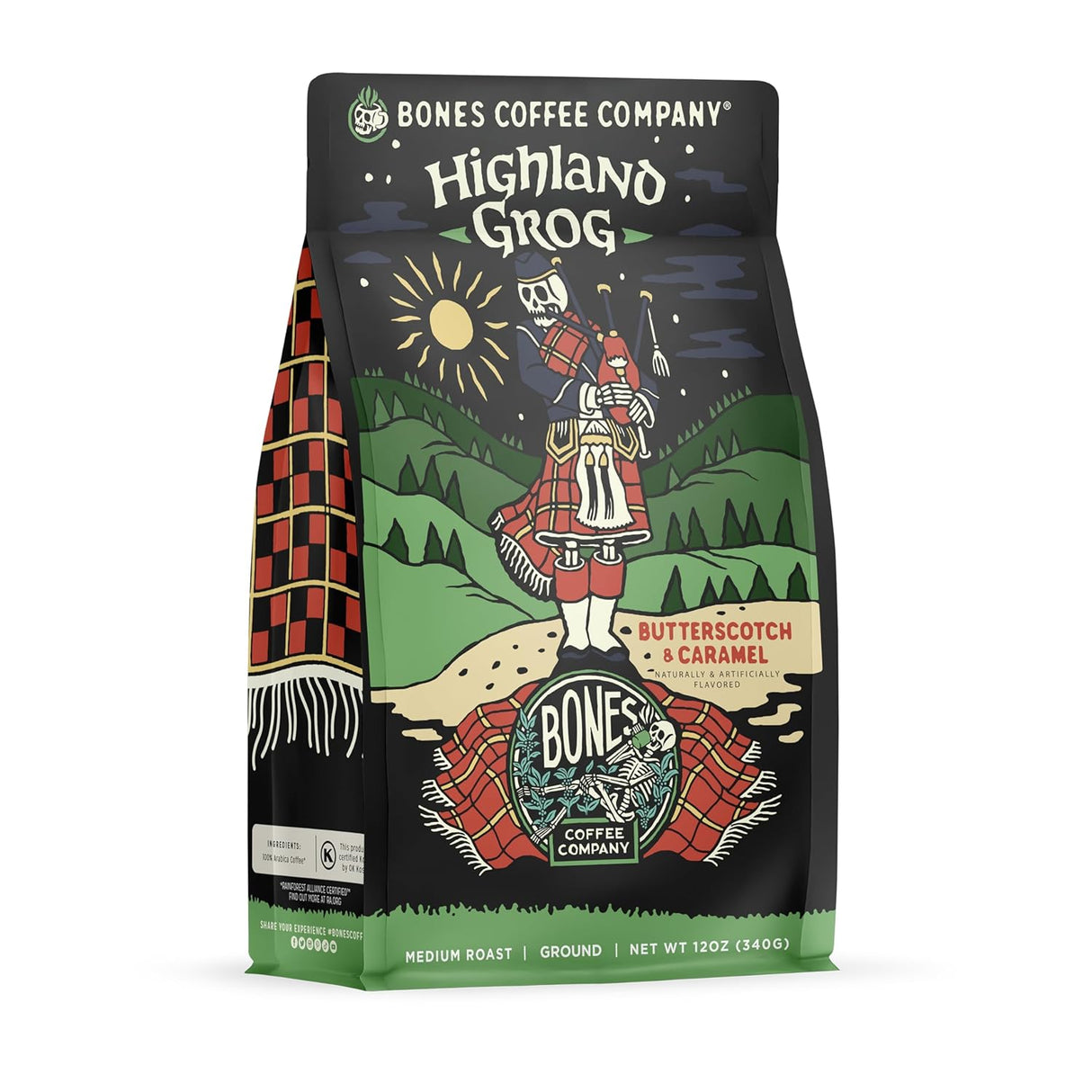Café Molido Decaf Highland Grog - Bones Coffee, 12 oz, Gourmet