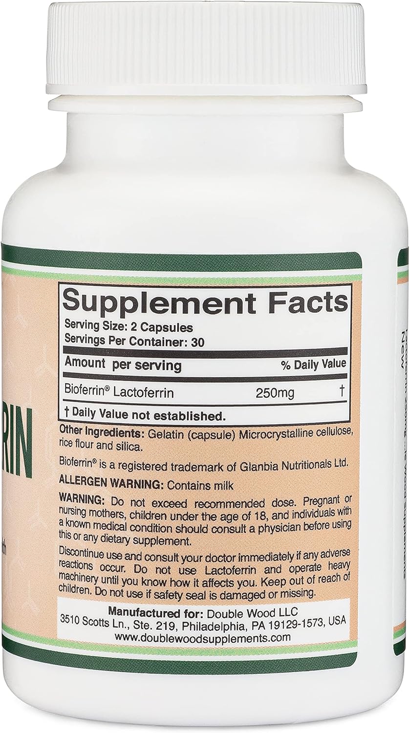 Suplemento lactoferrina 250 mg por porción (60 cápsulas)