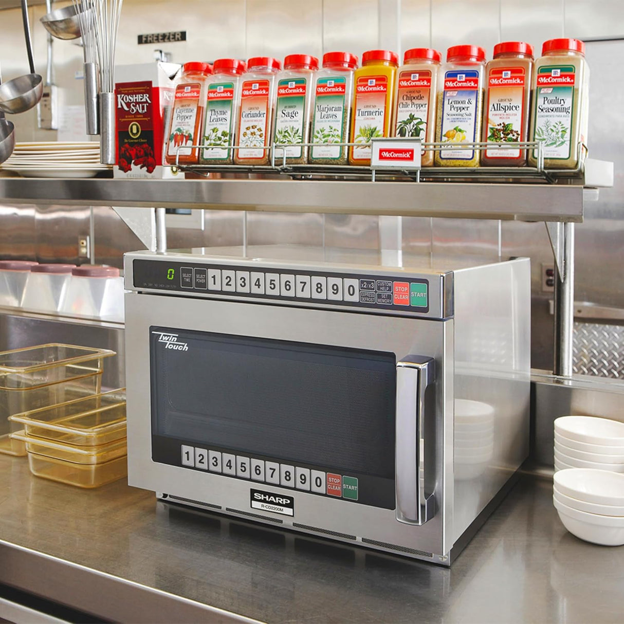 Microondas Comercial Sharp R-CD1800M, 1800W, Alta Capacidad