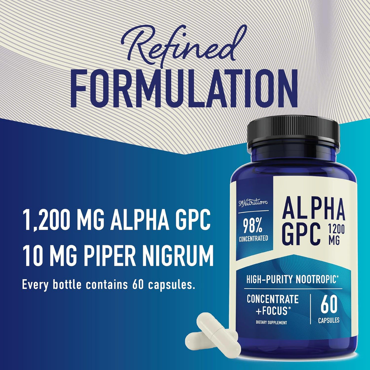 Alpha GPC Colina 600 mg | Soporte Cerebral y Memoria
