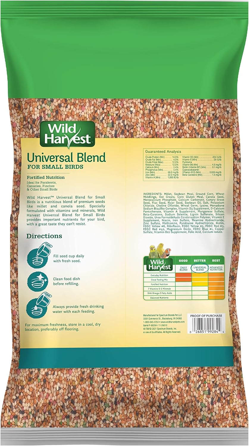Wild Harvest Mezcla para aves pequeñas, bolsa de 10 libras