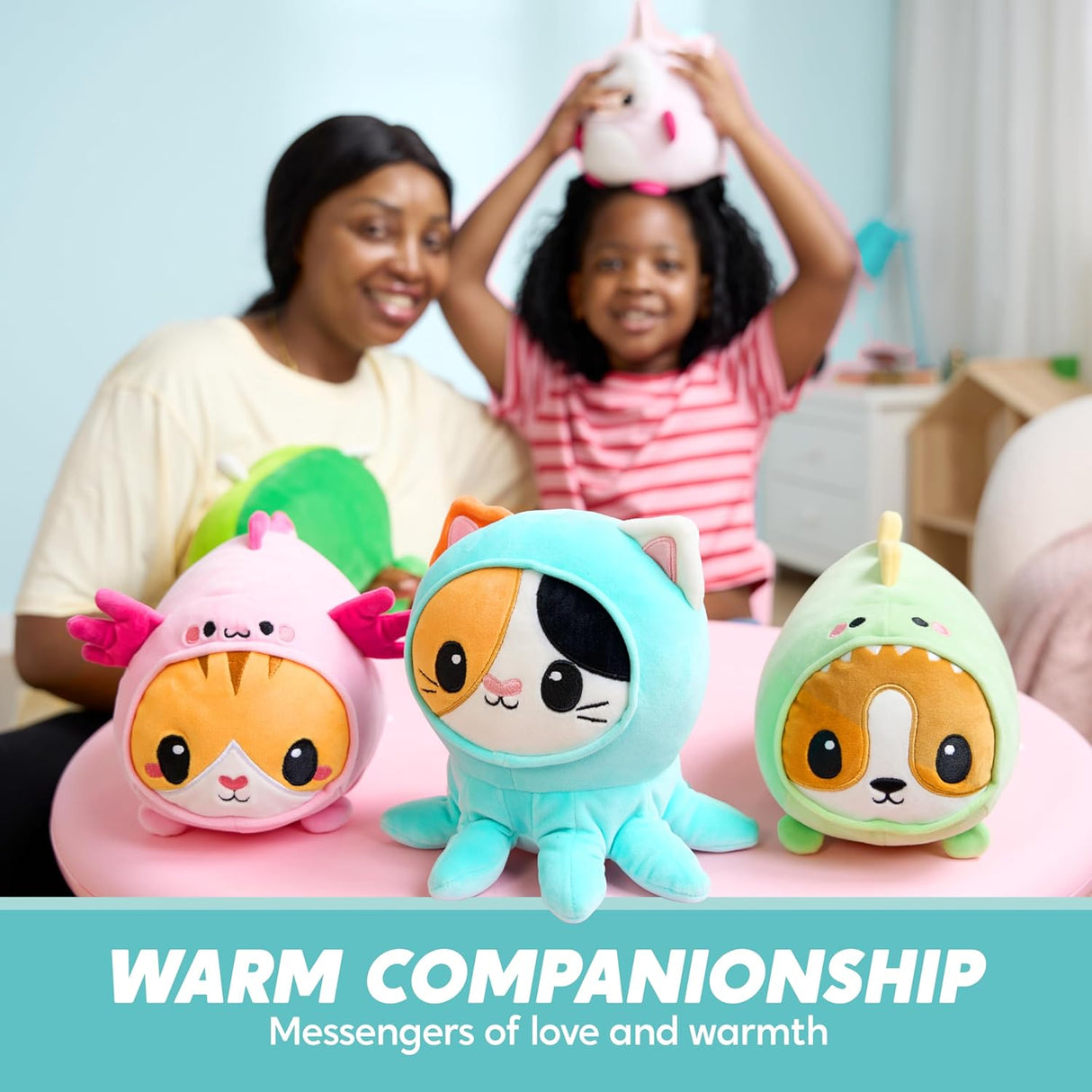 Peluche de pulpo JOYIN, juguete suave con cara de gato, kawaii