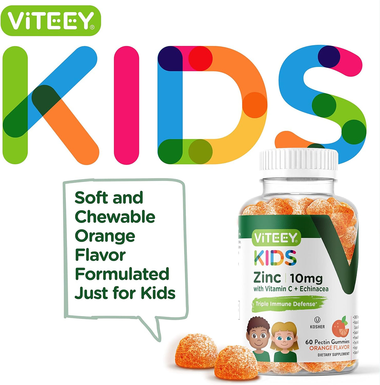 Gomitas de Zinc para Niños con Vitamina C y Equinácea