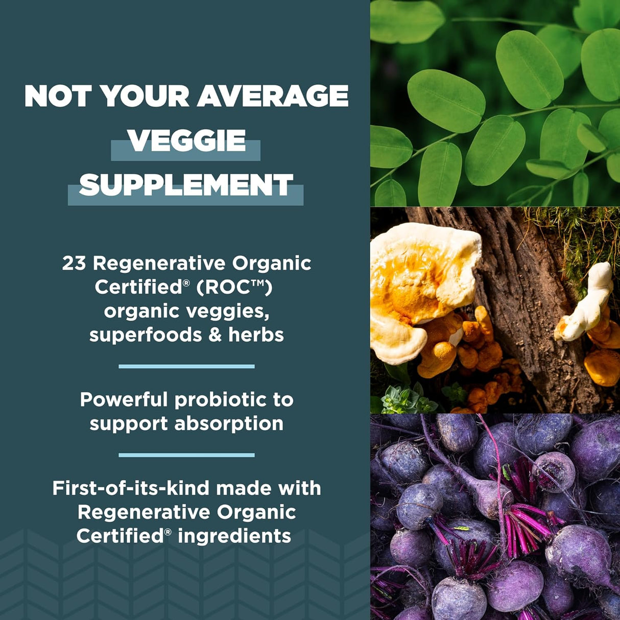 Cápsulas SuperVeggies Orgánicas Regenerativas con Probióticos