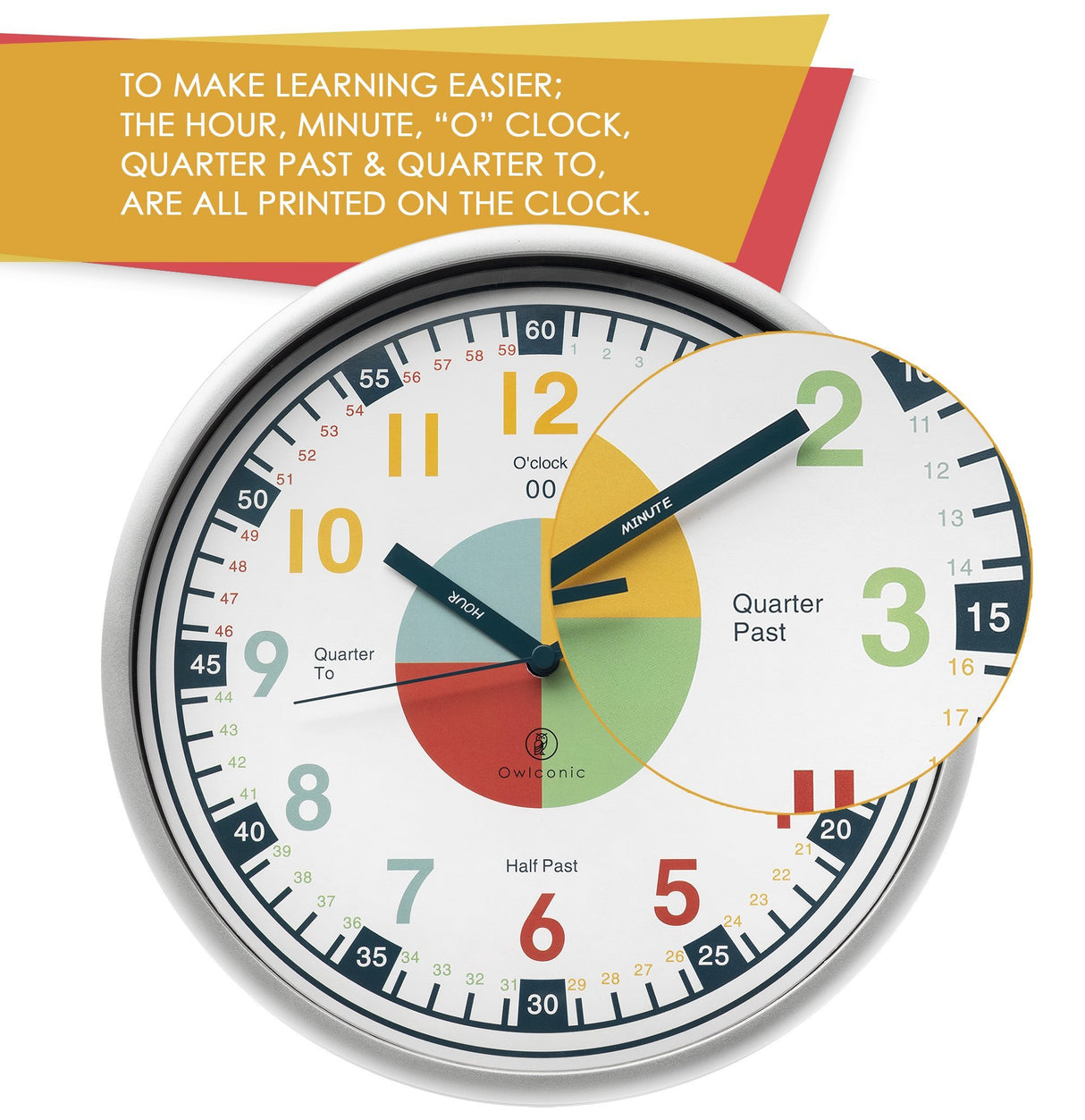 Reloj para enseñar la hora.