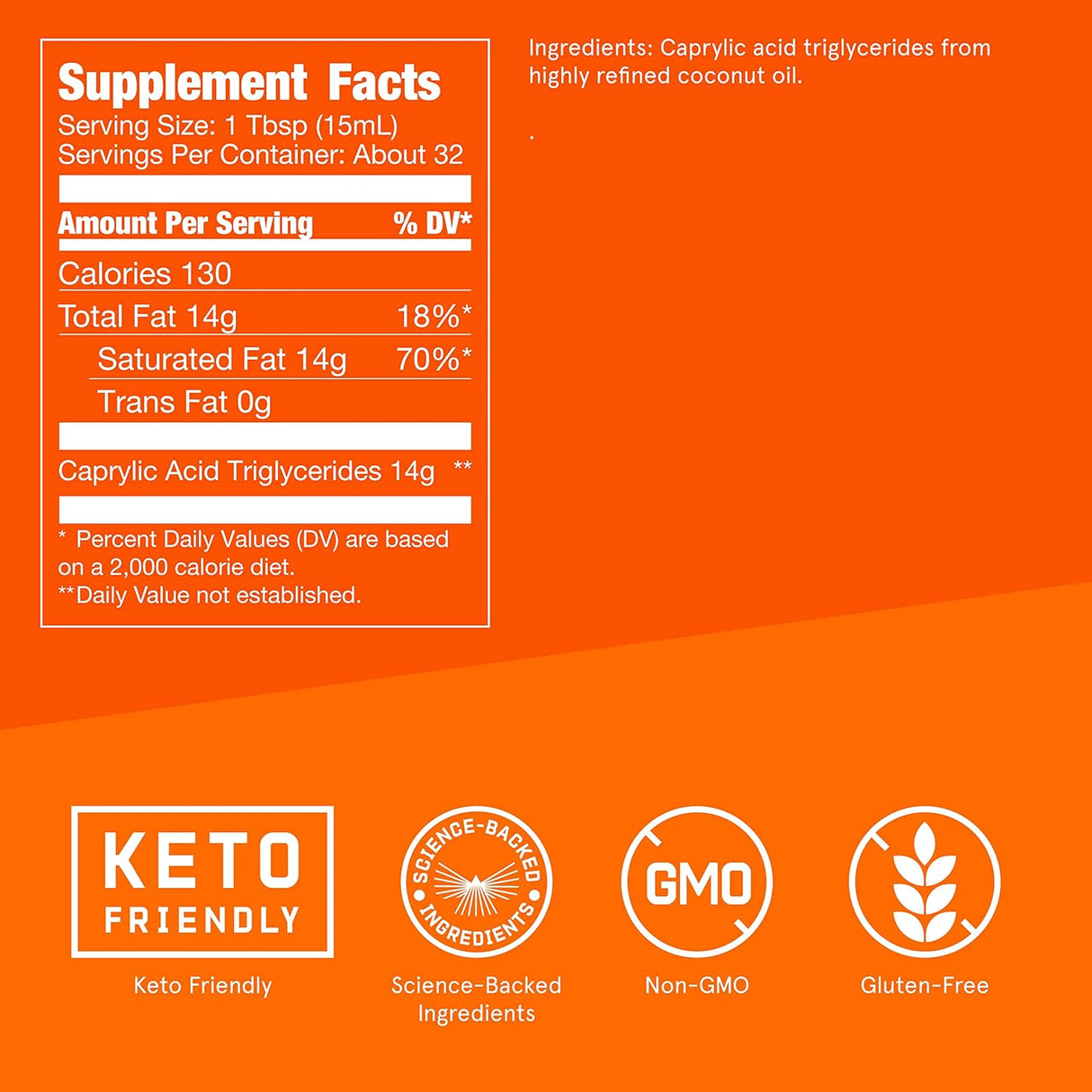 Suplemento Brain Octane a base de aceite para el cerebro 2un