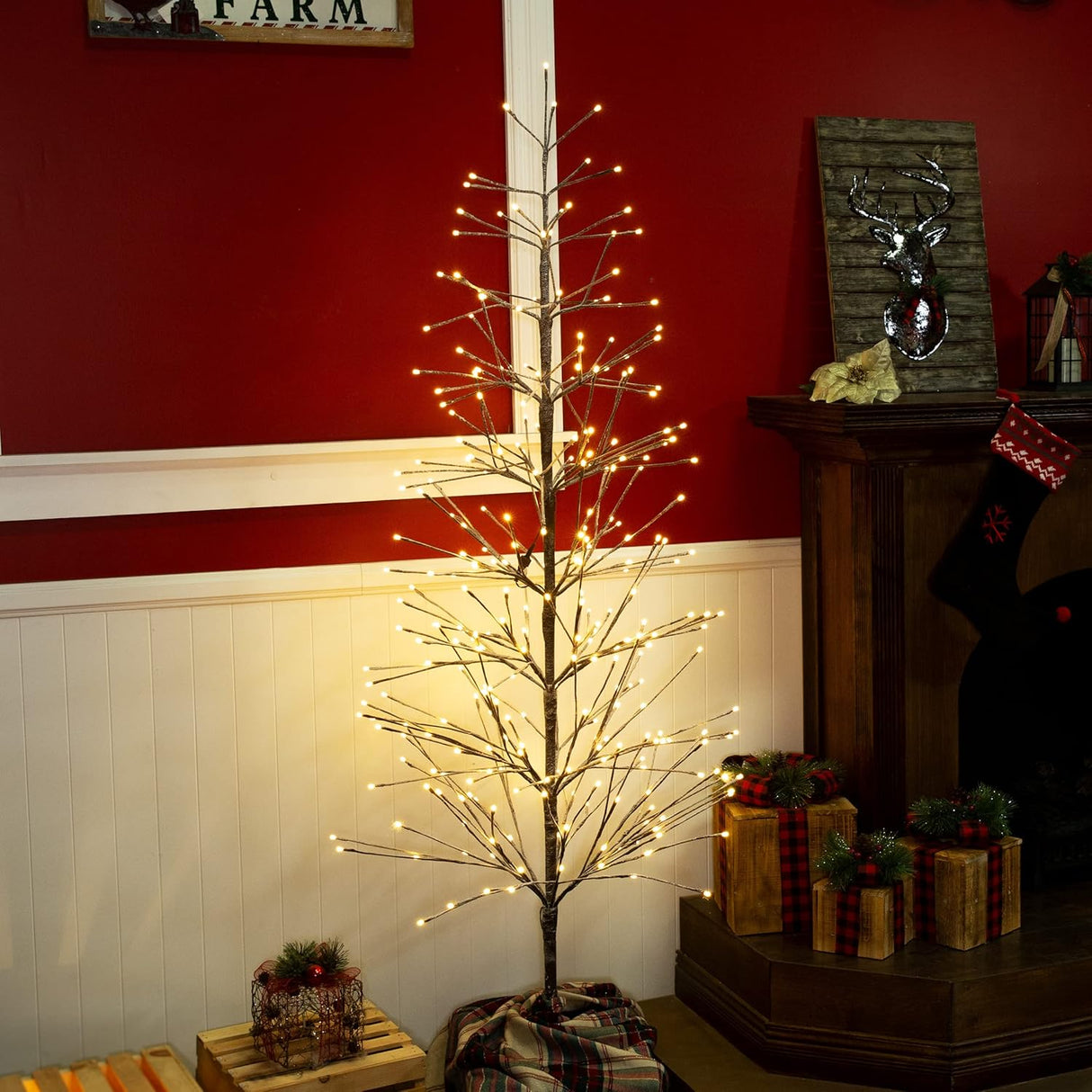 Árbol de Navidad Artificial Alpine 71H con Luces LED Blancas