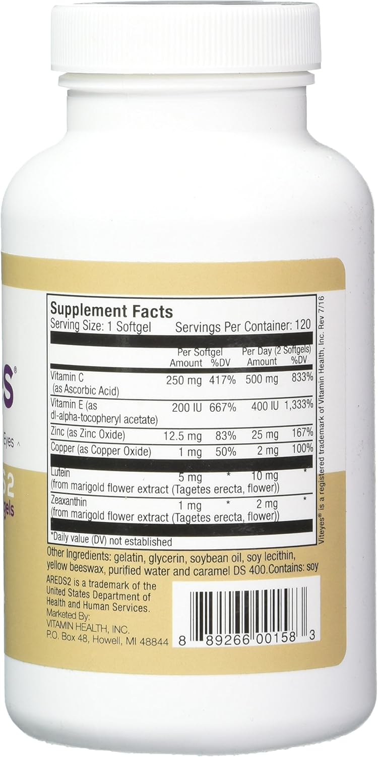 Suplemento VITEYES® AREDS2 Vitamina para ojos 120und dosis