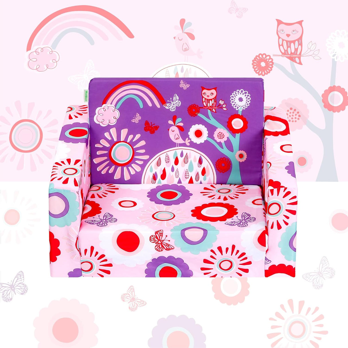 Silla tapizada y reclinable para niños y bebés MallBest