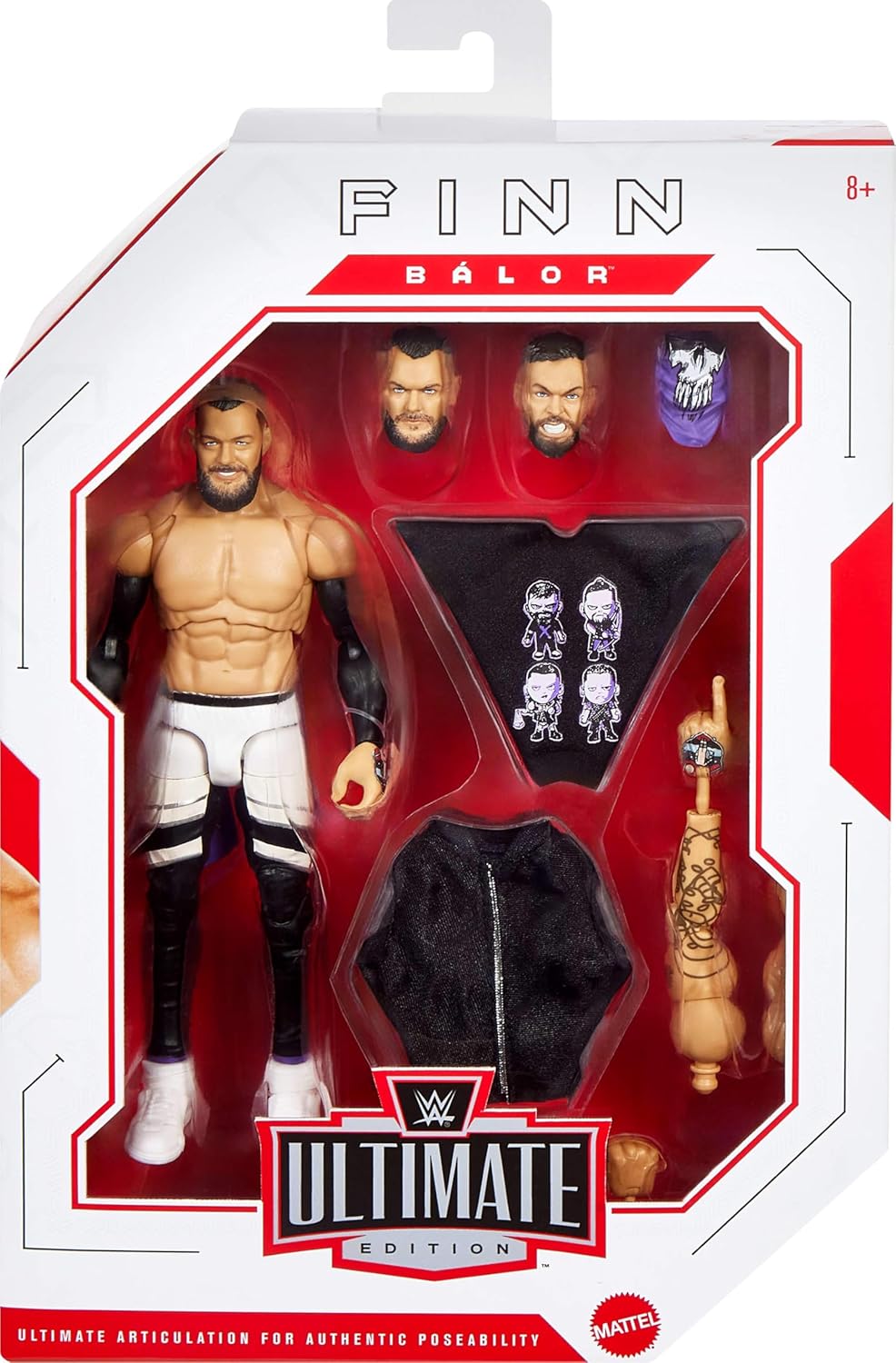 Figura de Acción Ultimate WWE, Mattel, Finn Balor, 30 Puntos Art.