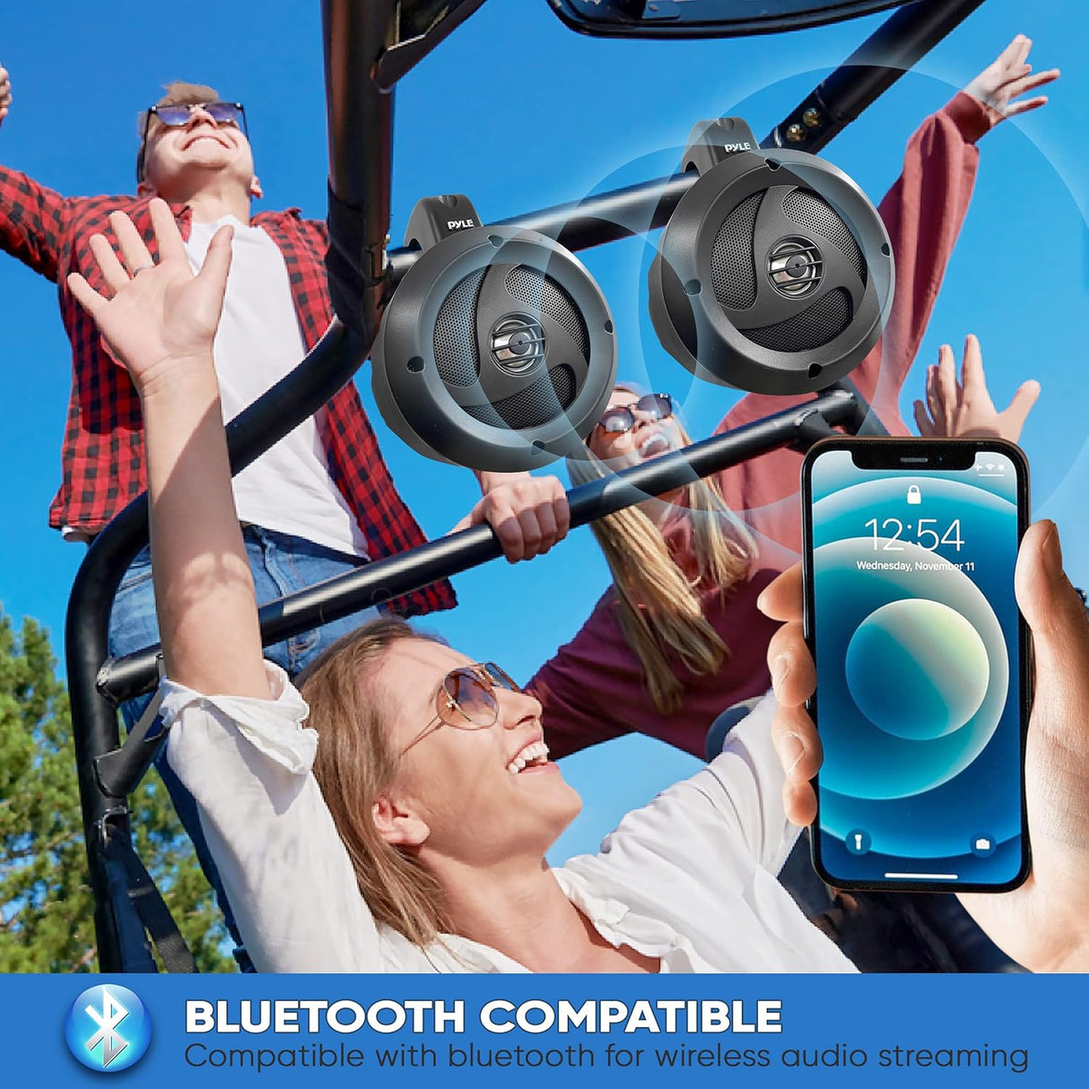 Parlantes con Bluetooth todoterreno PYLE PLUTV40BTA