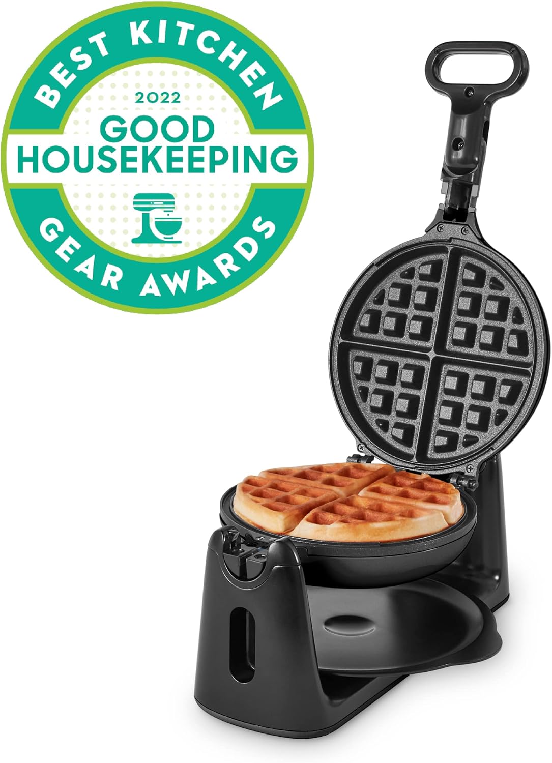 Waflera Belga DASH, 1” grueso, antiadherente, modelo rotativo