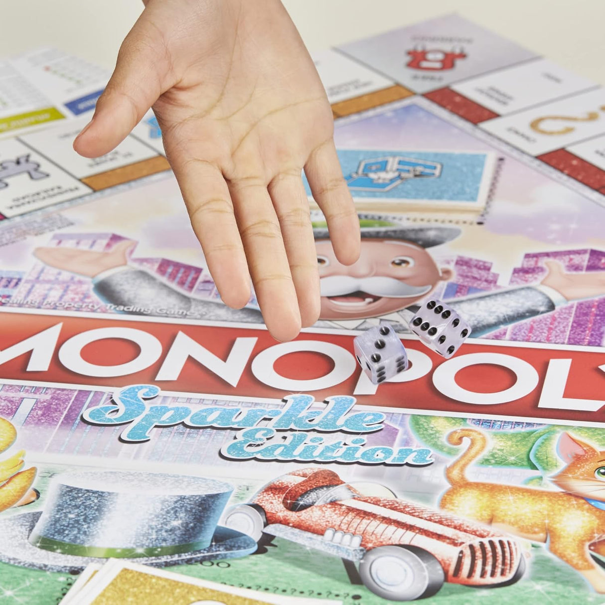 Monopoly Sparkle Edition, Hasbro Gaming, Tokens Brillantes, Exclusivo