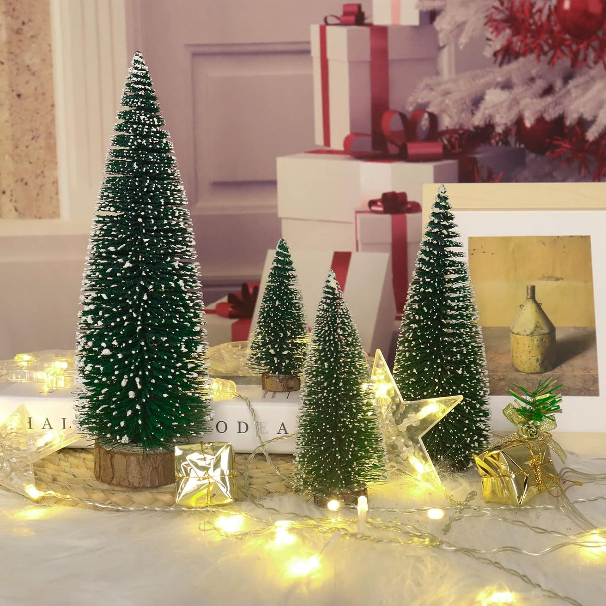 Árbol de Navidad Miniatura de Mesa, Decoración, Pequeño Modelo